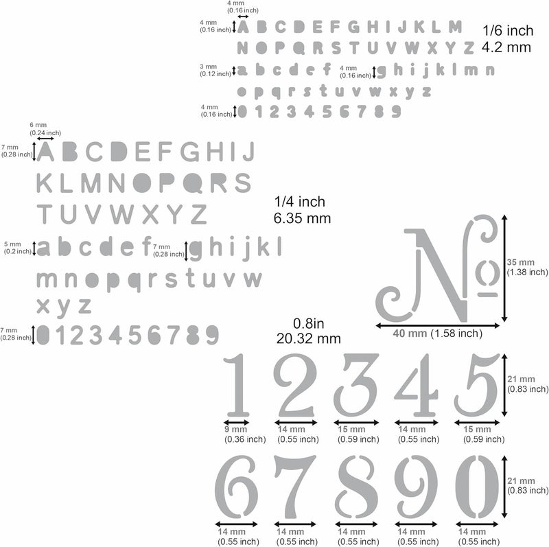 Aleks Melnyk No.422 Metal Stencil, Tiny Letters, Normografo, Pyrography, Wood Burning, 1 PCS, Template, Engraving Wood and Patterns, Alphabet and Number, Lettering, Letting, Bullet Journaling - Image 3